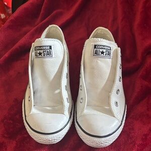 Converse Kids White Slip-On Sneakers